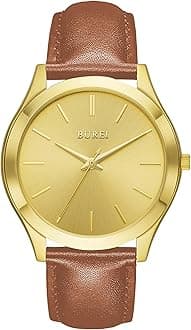 BUREI Men Watches Fashion Analog Stainless Steel Quartz Waterproof Watches,Gift for Men.