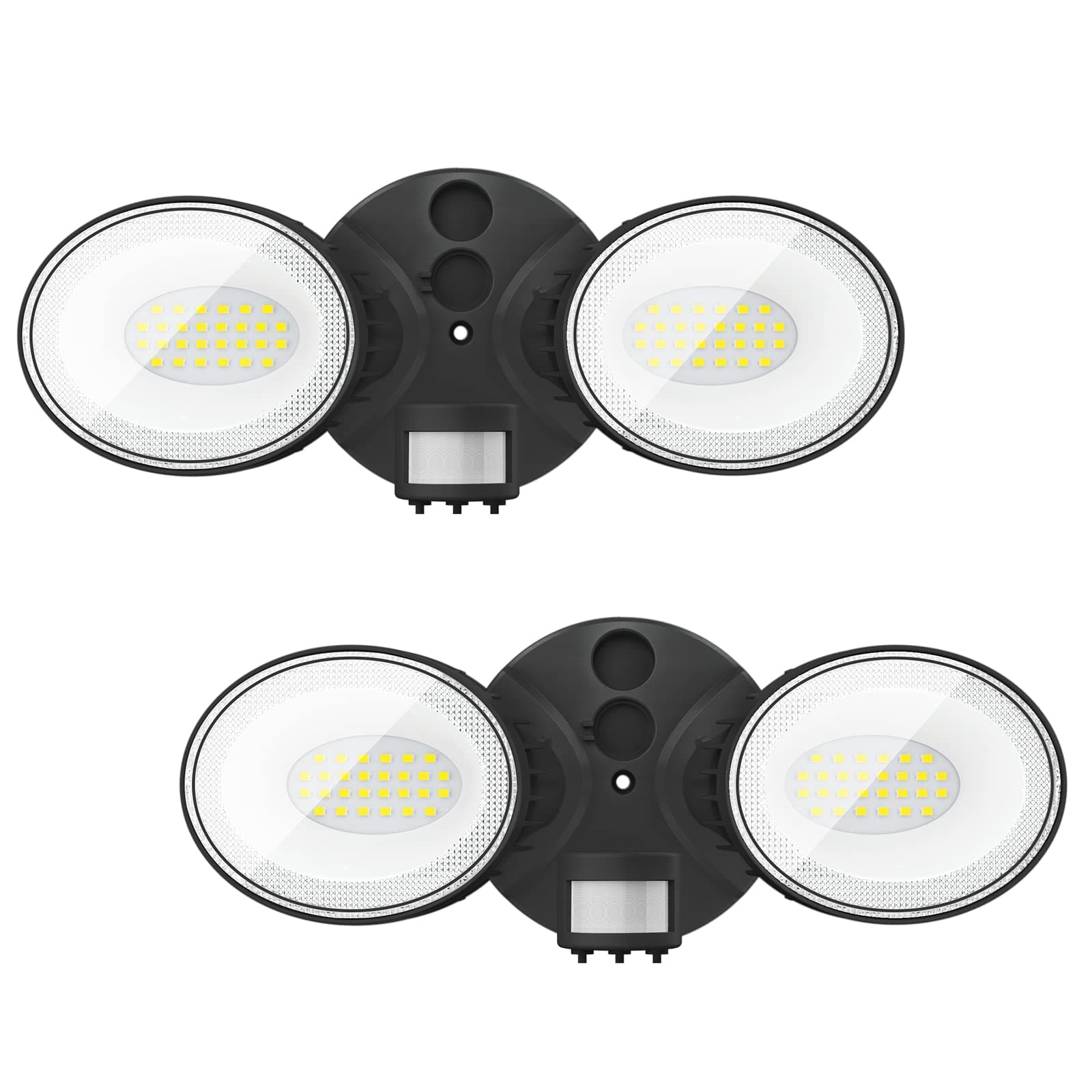 Onforu 2 Pack 50W LED Security Lights Motion Sensor Light Outdoor, 4500LM, 6000K, IP65 Waterproof, Motion Activated Floodlight with 2 Head, Exterior Wall Light for Garage, Yard, Porch