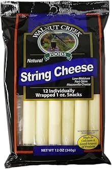 Natural String Cheese Low Moisture Part-Skim Mozzarella. Walnut Creek. 12 oz., 12.0 Ounce, 12.0 ounces