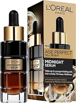 Night Serum for Face, Cell Renew Midnight Serum, Age Perfect, Anti-Oxidant Recovery Complex, Targets Wrinkles, Firmness & Radiance for Rejuvenated Skin, 30ml
