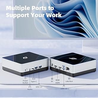 Nano A1 Small PC Intel 12th Alder Lake N100 (up to 3.4GHz), Mini Desktop Computer 8GB DDR4 RAM 256GB PCIe SSD, Tiny PC with 4K Dual HDMI/USB3.0/WiFi 6/BT5.2/RJ45/VESA for School Home Office