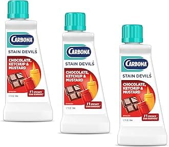 Carbona Stain Devils® #2 | Ketchup, Mustard & Chocolate | Professional Strength Laundry Stain Remover | Multi-Fabric Cleaner | Safe On Skin & Washable Fabrics | 1.7 Fl Oz, 3 Pack