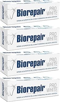 Biorepair Pro White Whitening Toothpaste with microRepair 2.5 fl.oz 75ml,Pack of 4