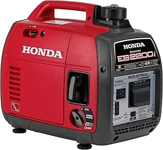 Honda EB2200i 2200 Watt Inverter Generator, Super Quiet 120V Gas Powered OSHA-Compliant Outdoor Portable Generator for Construction Site or Backup Power Supply, Up to 8.1 Hour Run Time (EB2200ITAN)