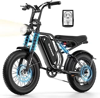 2500W Peak Electric Bike for Adults, 1200Wh Removable Battery, Max 37MPH & 100 Miles Electric Dirt Bike with Full Suspension, 20"x4" Fat Tire Motorcycle Style Commuter Ebike for Men Women