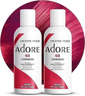 Semi Permanent Hair Color (068 Crimson) (2 Pack) | Vegan & Cruelty-Free Red Hair Dye | No Ammonia, No Peroxide, No Alcohol | 4 Fl Oz