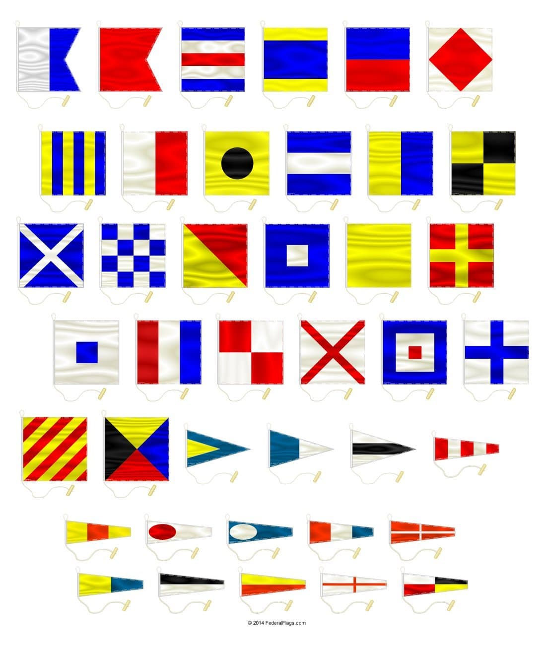 Nautical Flag Set - Nylon size 0