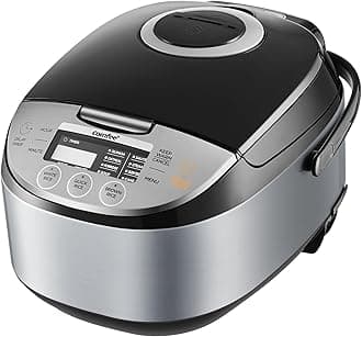 Rice Cooker 12 Cups Cooked/6 Cups Uncooked, Portable Non-Stick Rice Maker, Japanese Rice Cooker with Fuzzy Logic Technology, 24-Hour Timer Delay, 11 Presets, Steamer, Fast Cooker, Grain Cooker, Black