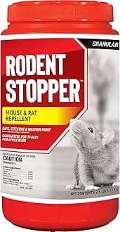 Rodent Stopper, Granular Animal Stopper Repellent, All Natural, Effective All Year Round, Safe for People and Pets, No Harsh Chemicals, Ready to Use, Rodent Repellent - 2.5 lb. Shaker Jug