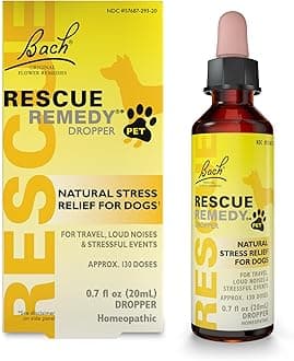 Bach Rescue Remedy Pet Dropper for Dogs - 20 mL - Stress & Tension Support for Dogs Natural Flower Essences - Sedative-Free, Homeopathic Liquid Formula - for All Breeds, Ages & Weights