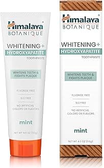 Botanique Whitening + Hydroxyapatite Toothpaste, Mint Flavor - Nano Hydroxyapatite to Support Remineralization and Restore Enamel, Appropriate for Sensitive Teeth - Vegan, Gluten Free, 4 oz