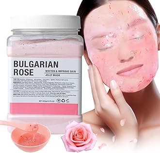 Jelly Mask for Facials Professional, Hydrating & Moisturizing Peel-Off Natural Gel Face Mask SkinCare, Professional Spa Use Jelly Face Masks, Deep Hydration & Glow 23 Fl Oz (Bulgarian Rose)