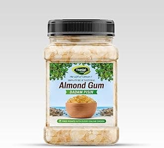 Thanjai Natural 500g Jar Gond Katira | Tragacanth Gum | Kathila Gum | Almond Gum - Anti-Aging Mask for Beautiful Skin
