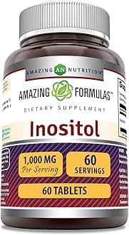 Amazing Formulas Inositol 1000mg Supplement | Tablets | Non-GMO | Gluten-Free | Made in USA (1 Pack, 60 Count)