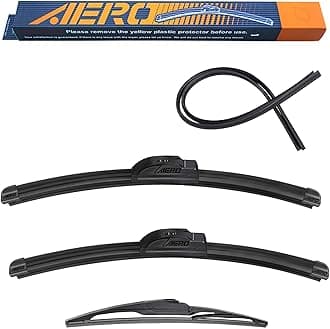 AERO Wipers Replacement for Honda CR-V CRV 2022 2021 2020 2019 2018 2017, 26"+17" Front + 12" Rear, Premium All-Season Windshield Wiper Blades with Extra Squeegee Refills + 1-Year Warranty (Set of 3)
