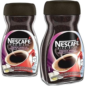 NESCAFE Rich Instant Coffee, 100g Jar, 2pk (French Vanilla) {Imported from Canada}