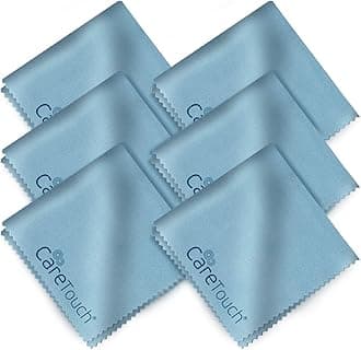 Care Touch Microfiber Cleaning Cloths - 6 Pack, 6"x7" Lint Free Cloth For Glasses - Cleans Eyeglasses, Lenses, Phones, Screens, and Delicate Surfaces - Sunglasses Cleaning Wipes Cloth - Blue