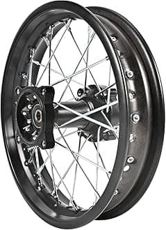 Trkimal Rear Wheel Rim Hub for Motocross Off Road Dirt Pit Bike (80/100-12 (15mm Bearing))