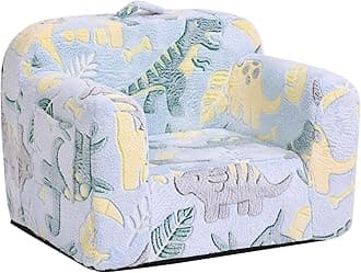 Tiita Children's Sofa, Grey Dinosaur, 45.7D x 63.5W x 52H cm, Kids Sofa