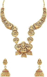 Jewellery Set for Women and Girls | Gold Plated Temple Jewellery Set Traditional | Accessories Jewellery for Women| Birthday Gift for girls and women Anniversary Gift for Wife