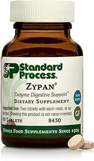 Standard Process Zypan - Digestive Health Support Supplement - HCI Supplement with Pancreatin, Betaine Hydrochloride & Pepsin - Support Macronutrient Digestion - 90 Tablets