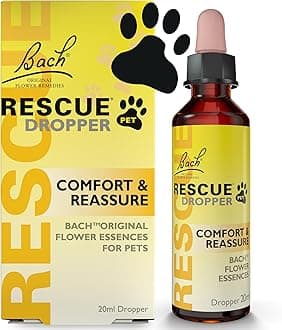 Rescue Pet Dropper | Calming Drops for Dogs, Cats & Pets | Bach Original Flower Essences | 20ml | Pet-Friendly Support for Stress, Travel, Fireworks & Separation Anxiety