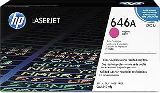 HP Original 646A Magenta Toner Cartridge | Works Color LaserJet Enterprise CM4540 MFP Series | CF033A