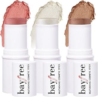 Multi Stick Trio Face Makeup, Cream Blush Stick for Cheeks & Lips, Contour Stick & Highlighter Makeup Sticks for All Skin