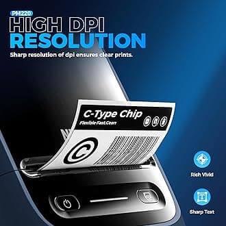 Nelko PM220 Bluetooth Label Maker Machine With Tape, 2 Inch Portable Thermal Printer for Small Business, Logo, Clothing, Sticker for Phones & PC, With 3 Labels, Deep Blue