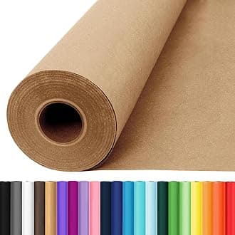 36" x 2400" (200') Brown Kraft Paper Roll for Bulletin Board Craft Decorative, Kids Art Easel Poster Bouquet Flower Gift Wrapping Wedding Table Covering Packing Shipping Moving Supplies 70GSM 50LB