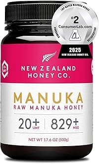 New Zealand Honey Co. Raw Manuka Honey UMF 20+ / MGO 829+ | UMF Certified | 17.6oz | Pure Raw Honey