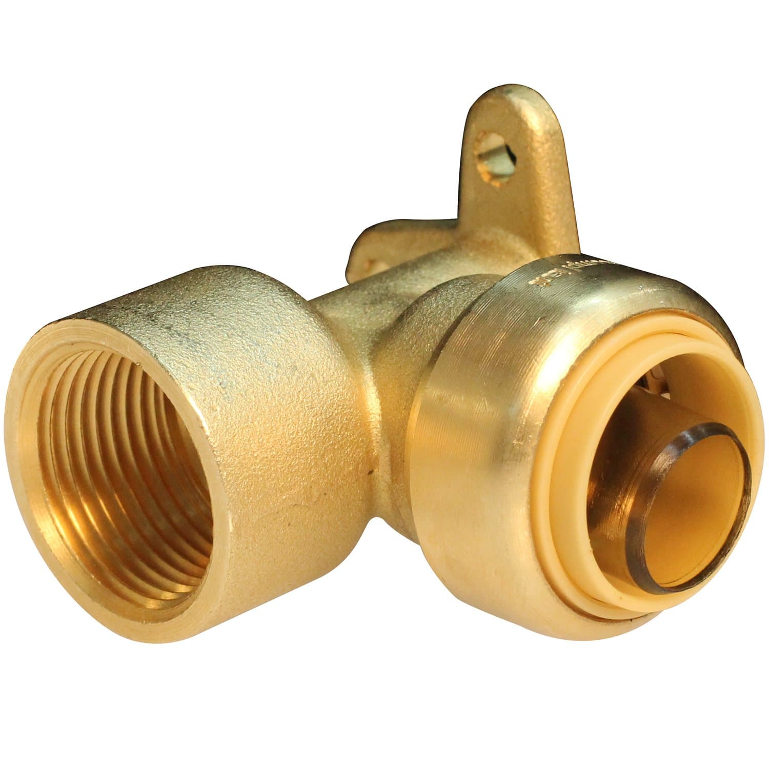 Push Connect PC-LF813D 1/2-Inch Push by 1/2-Inch FNPT, Lead Free Brass Push Fit Elbow Drop Ear
