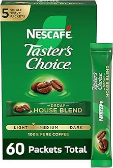 Nescafe Taster's Choice Decaf Instant Coffee, House Blend (Pack of 12)