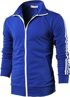 Mens Active Slim Fit Track Lightweight Jacket Zip-up Long Sleeve