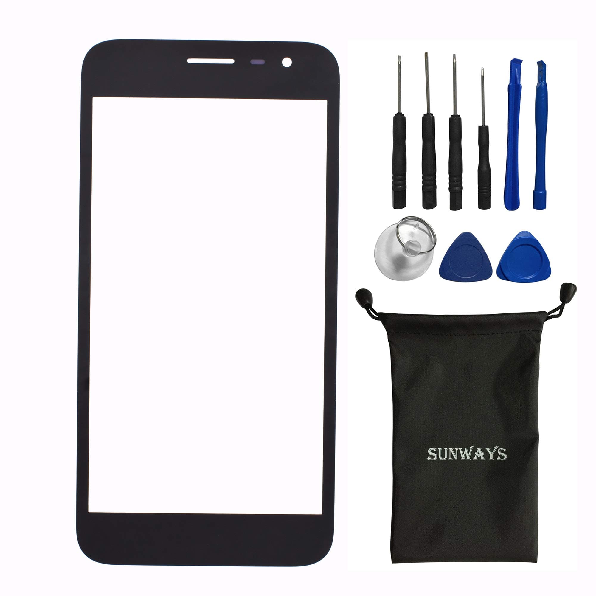 Outer Glass Screen Replacement compatible with Samsung Galaxy J2 Core(Black)