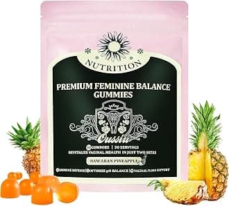Oussiu-Premium Feminine Balance Gummies, Hawaiian Pineapple Flavor, Women's Health Support, 60 Count, 30 Day Supply