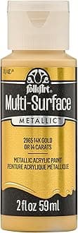 FolkArt multisurface metallic paint, 2 oz, Black Gold