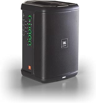 JBL Professional EON ONE Compact Ultra-Portable Battery Powered Wireless PA Speaker System with Bluetooth, Professional 4-Channel Mixer, and Lexicon Effects. Black