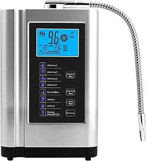 Water Ionizer, Water Purifier Machine PH 3.5-10.5 Alkaline Acid Water Machine,Up to -500mV ORP, 8000 Liters Per Filter,7 Water Settings,Auto-Cleaning,Intelligent Voice(Silver)