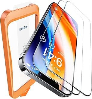 UltraGlass UNBREAK TOP 9H+ Glass for iPhone 12 Pro Max Screen Protector [Military Grade Shatterproof & Longest Durable] Full Screen iPhone 12 Pro Max Glass, 2024 Upgrade, 2 PacksClimatePartner certified