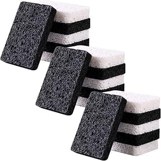 24 - Pack Non-Scratch Scrub Sponges - Sponges for Dishes and Washing Dishes, Cleaning Sponges for Kitchen Home and More（Black&White）