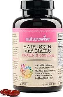 Hair Skin and Nails Vitamin, Biotin 5000mcg w/Hyaluronic Acid, Multivitamin for Women w/Vitamin C, Vitamin B Complex, Vitamin D, A, E - Non-GMO, Gluten Free - 150 Softgels[50-Day Supply]
