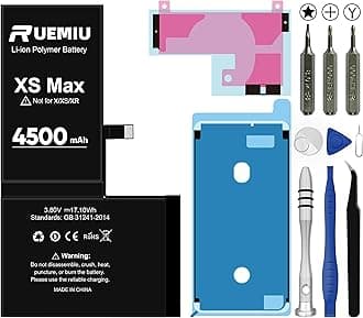 Battery for iPhone Xs Max, Upgraded 4500mAh Durable High-Capacity Replacement with Repair Tool Kit, Compatible with A1921 A2101 A2102 A2104