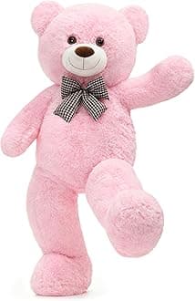 MorisMos Big Teddy Bear, 55inch Large Big Teddy Bear Plush, Lifesize Stuffed Animals Gifts for Girlfriend, Pink
