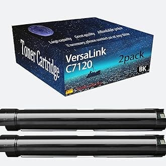 VersaLink C7120 Toner Cartridge Compatible for Xerox VersaLink C7100 C7120 C7125 C7130 Printer. high Printing Page Count 31300 Pages. (Black-2)