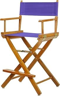 Casual Home 220-05/021-41 Honey Oak Director Chair 24" - Counter Height OakFrame/Purple Canvas