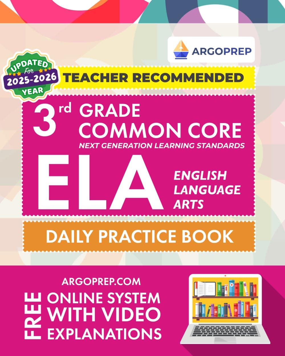 3rd Grade Common Core ELA (English Language Arts): Daily Practice Workbook | 300+ Practice Questions and Video Explanations | Common Core State ... Standards Aligned (NGSS) ELA Workbooks)