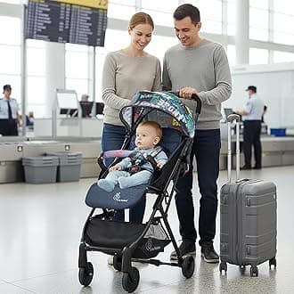 R for Rabbit Pocket Stroller Lite Stroller for Kids | Portable Travel Friendly Pre Installed Baby Trolley Pram for Newborn Boys & Girls of Age 0-3 Years (Grey)