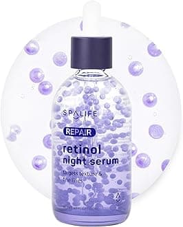 Spa Life Face Serum: REPAIR Retinol Night Serum 100 ml (3.7 oz) Smoothing, Resurfacing, Gently Exfoliating - Targets Fine Lines, Texture, Dark Spots - Brighten, Boosts Cellular Turnover & Clearer Skin