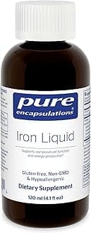Iron Liquid | Hypoallergenic Supplement Supports Hemoglobin and Myoglobin Function | 4.1 fl. oz.